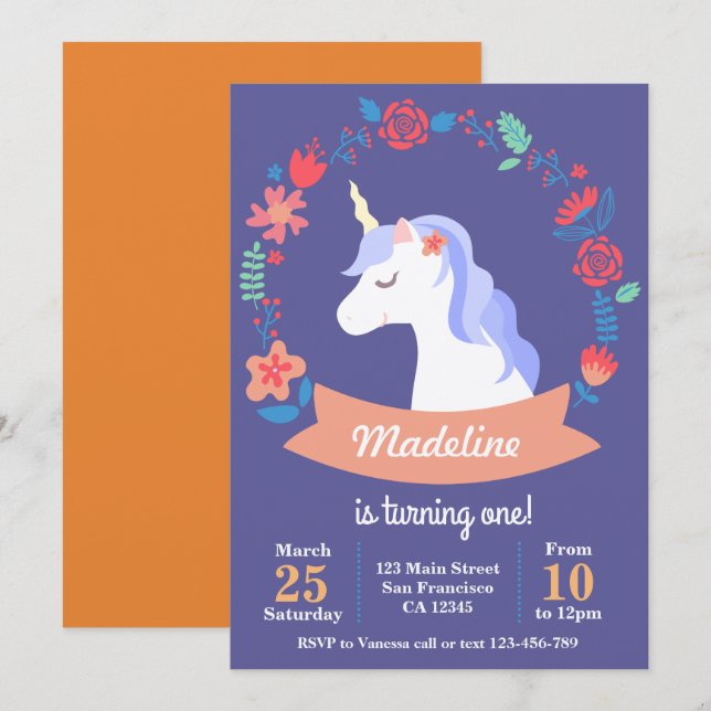 Invitation à l'anniversaire de naissance à la lico (Devant / Derrière)