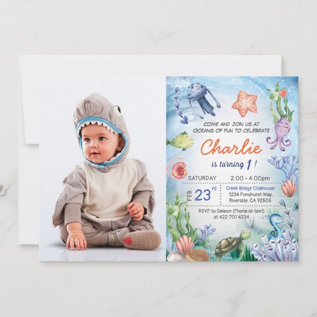 Invitation à l'anniversaire de naissance du requin (Devant)