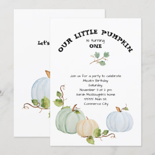 Invitation à l'anniversaire de notre petit Citroui