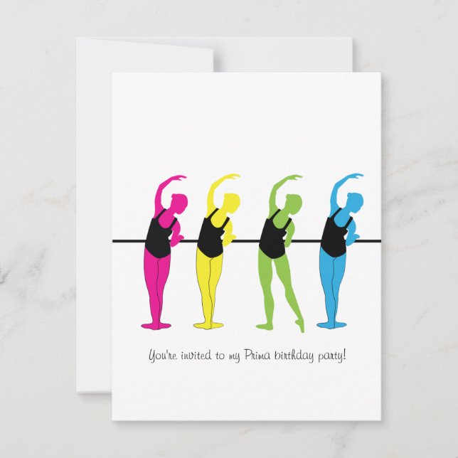 Invitation à l'anniversaire de Prima Ballerina (Devant)