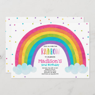 Invitation à l'anniversaire de Rainbow