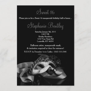 Invitation à l'anniversaire de Silver Masquerade S