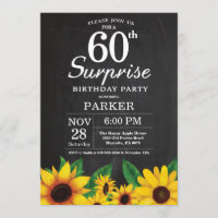 Invitation à l'anniversaire de Sunflower Surprise