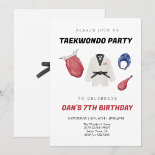 Invitation à l'anniversaire de Taekwondo