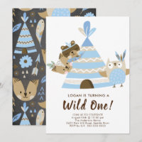 Invitation à l'anniversaire de Teepee Wild