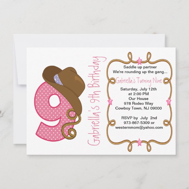 Invitation à l'anniversaire de Western Big Nine Gi (Devant)