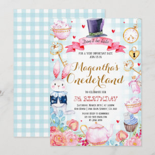 Invitation à l'anniversaire de Wonderland