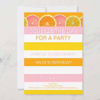 Invitation à l'anniversaire des agrumes