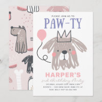 Invitation à l'anniversaire des chiots | Chien Par