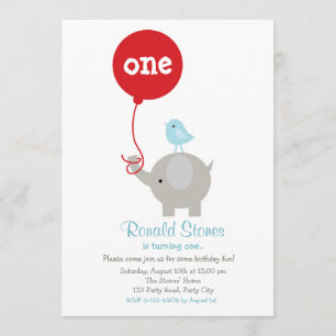Invitation à l'anniversaire des éléphants avec un