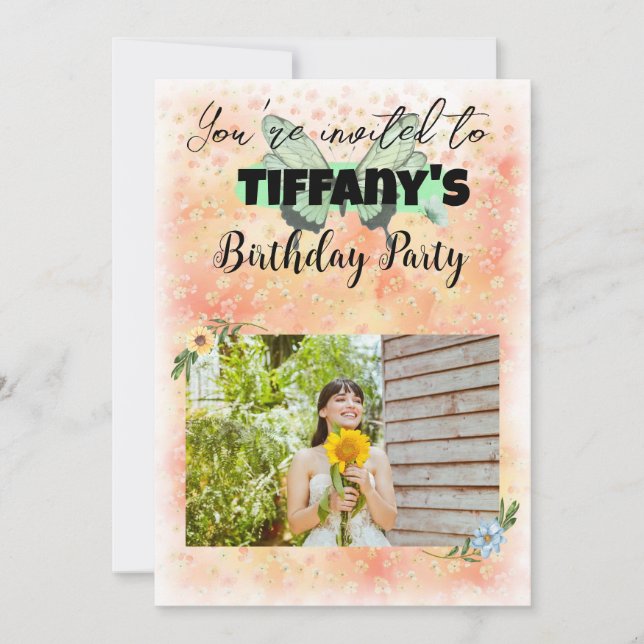 Invitation à l'anniversaire des fleurs et des papi (Devant)