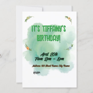 Invitation à l'anniversaire des fleurs et des papi