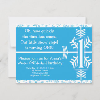 Invitation à l'anniversaire d'hiver ONE derland