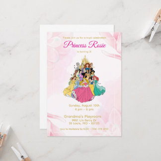 Invitation à l'anniversaire Disney Princess