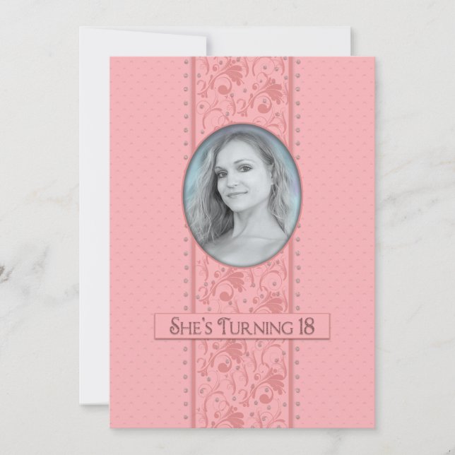 Invitation à l'anniversaire du 18e anniversaire, r (Devant)