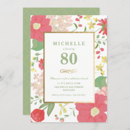 Invitation à l'anniversaire du 80e anniversaire -