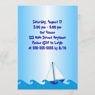 Invitation à l'anniversaire du bateau à voile