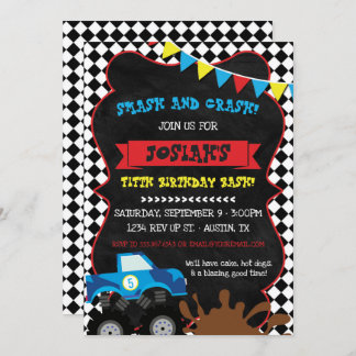 Invitation à l'anniversaire du Camion Monster À da