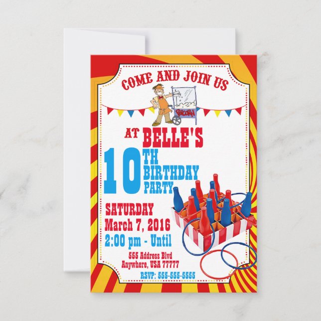 Invitation à l'anniversaire du Carnaval (Devant)