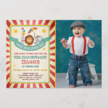Invitation à l'anniversaire du carnaval de cirque 