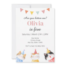 Invitation à l'anniversaire du chat, vous me chatt