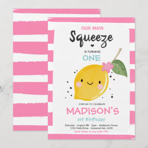 Invitation à l'anniversaire du citron Notre princi