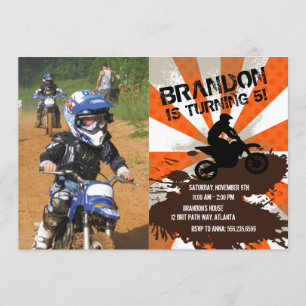 Invitation à l'anniversaire du cycliste Orange Dir