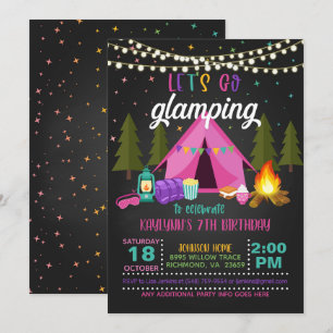 Invitation à l'anniversaire du flamping