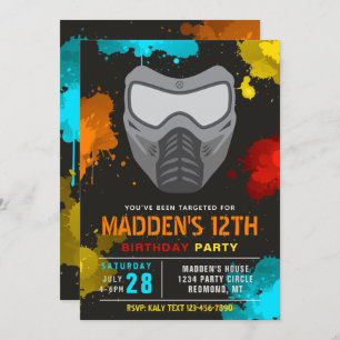 Invitation à l'anniversaire du Paintball   Paintba