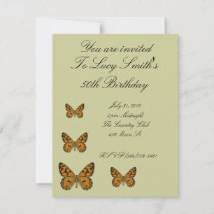 Invitation à l'anniversaire du papillon