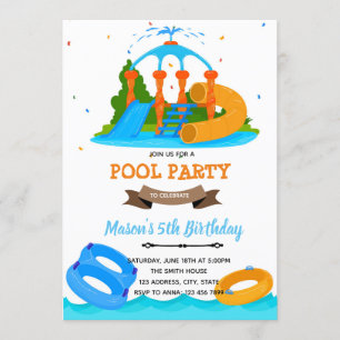 Invitation à l'anniversaire du parc aquatique