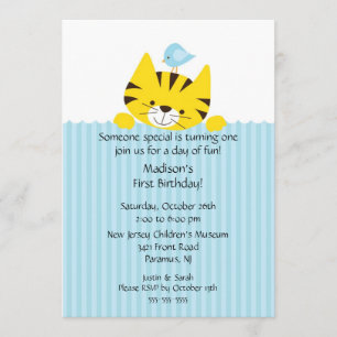 Invitation à l'anniversaire du petit tigre