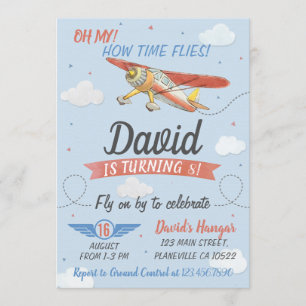 Invitation à l'anniversaire du pilote et de l'avio