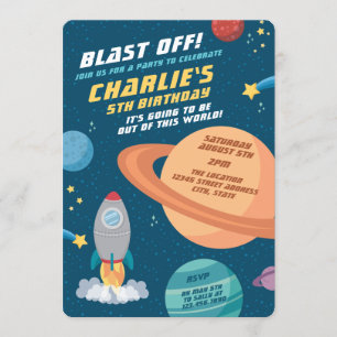 Invitation à l'anniversaire du plaisir spatial