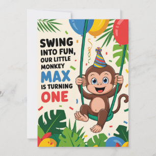 invitation à l'anniversaire du singe