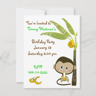 Invitation à l'anniversaire du singe