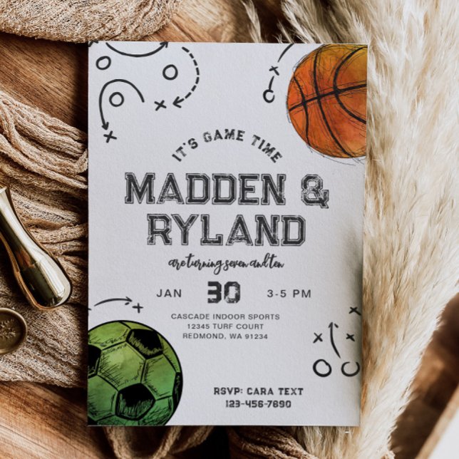 Invitation à l'anniversaire du sport (Créateur téléchargé)