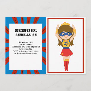 Invitation à l'anniversaire du super-héros féminin