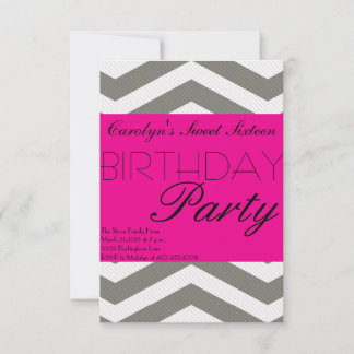 Invitation à l'anniversaire du Sweet sixteen