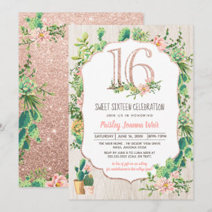 Invitation à l'anniversaire du Sweet sixteen de fl