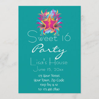 Invitation à l'anniversaire du Sweet sixteen de l'