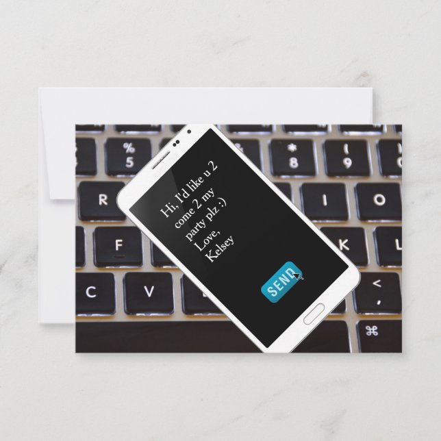 Invitation à l'anniversaire du téléphone portable (Devant)