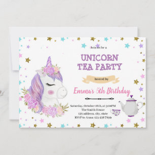 Invitation à l'anniversaire du thé à la licorne vi