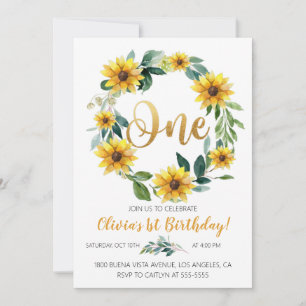 Invitation à l'anniversaire du tournesol