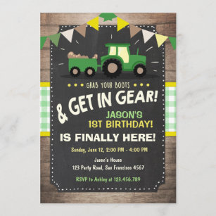 Invitations Faire Part Cartes Anniversaire Tracteur Zazzle Ch