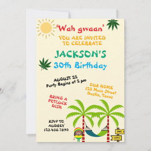 Invitation à l'anniversaire d'un adulte jamaïcain 