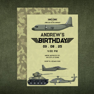 Invitation à l'anniversaire d'un Hercules militair