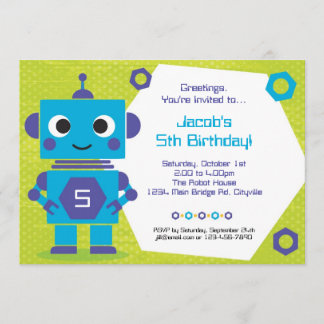 Invitation à l'anniversaire d'un robot