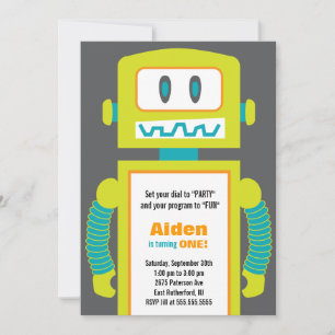 Invitation à l'anniversaire d'un robot
