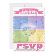 Invitation à l'anniversaire d'une petite fille col